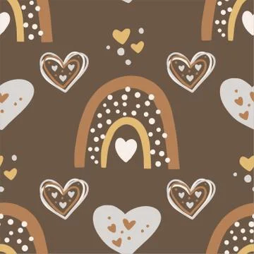 Bohemianl vector rainbow pattern. Stock Illustration