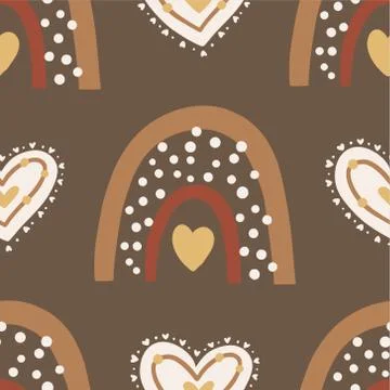 Bohemianl vector rainbow pattern. Stock Illustration