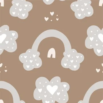 Bohemianl vector rainbow pattern. Illustrazione stock