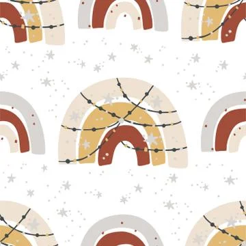 Bohemianl vector rainbow pattern. Stock Illustration