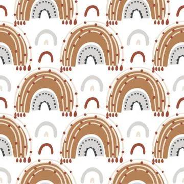 Bohemianl vector rainbow pattern. Stock Illustration