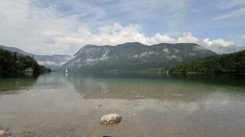 Bohinj Lake - pan Stock Footage 37865238