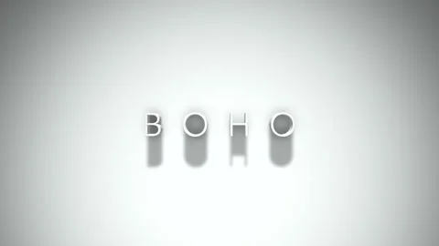 Boho 3D title animation with shadows on a white background Stock Footage 297670616