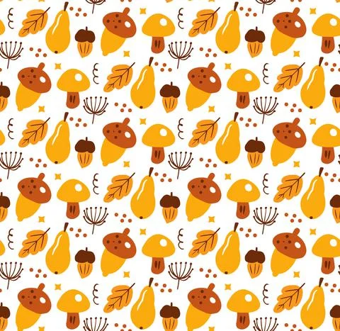 Boho abstract autumn seamless pattern. Bohemian print creative contemporary Stock Illustration