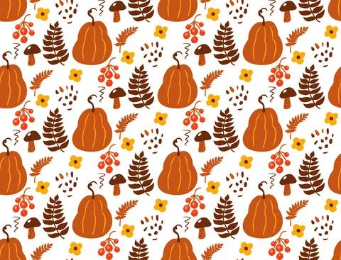 Boho abstract autumn seamless pattern. Bohemian print creative contemporary Illustrazione stock