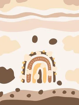 Boho abstract background  Stock Illustration