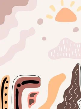 Boho abstract background  Stock-Illustration