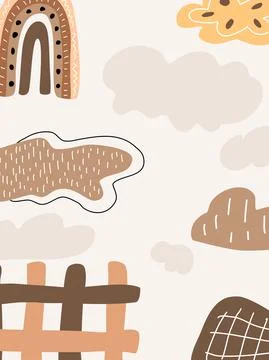 Boho abstract background  Stock-Illustration