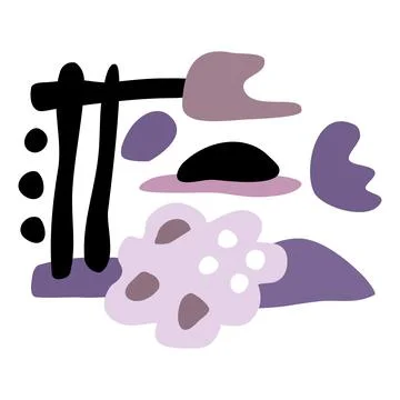 Boho abstract elements  Stock Illustration