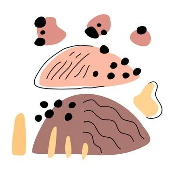 Boho abstract elements Stock Illustration