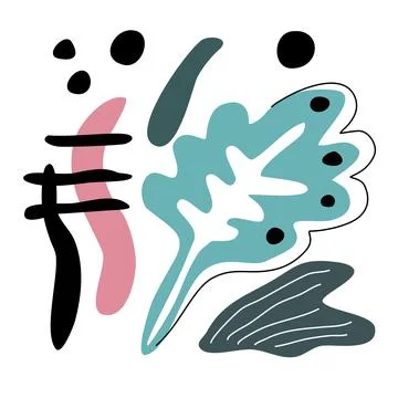 Boho abstract elements  Illustrazione stock