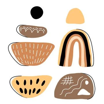 Boho abstract elements  Stock Illustration