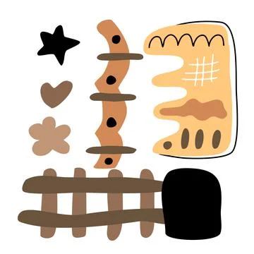 Boho abstract elements  Illustrazione stock