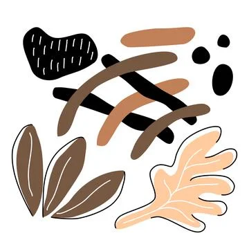 Boho abstract elements  Illustrazione stock