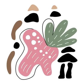 Boho abstract elements  Stock Illustration