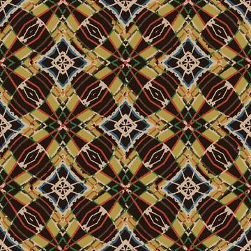 Boho abstract seamless vector pattern Stock Illustration