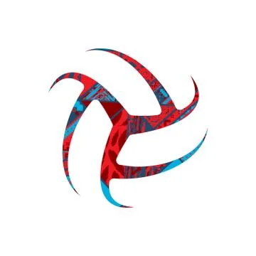 Boho abstract volleyball Stock Illustration