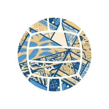 Boho abstract waterpolo Stock Illustration