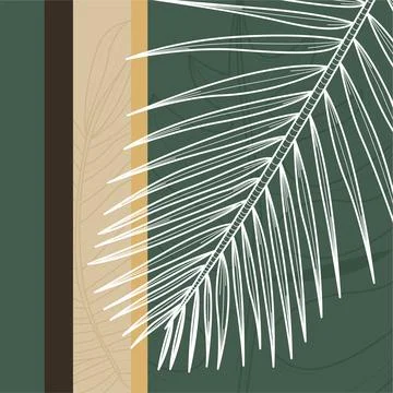 Boho Botanical Abstract Illustration Stock Illustration