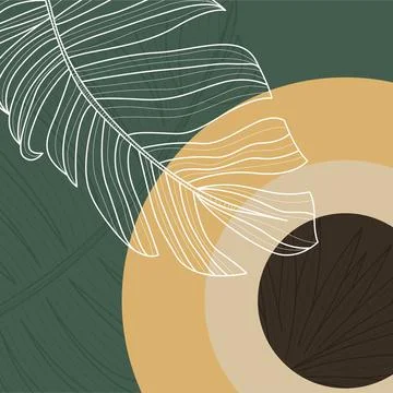 Boho Botanical Abstract Illustration Stock Illustration