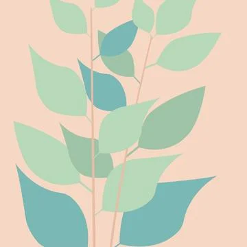 Boho Chic Backgrounds: Minimalist Tropical Leaf Designs with Monstera and P.. Illustrazione stock