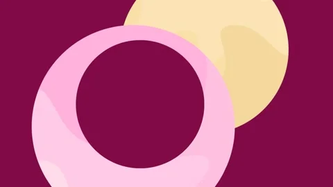 Boho Circles Rotate Dark Pink Loop Background Stock Footage 332914587