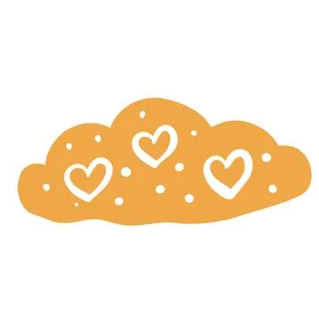 Boho cloud isolated on white background. Vector illustration Stock Illustration