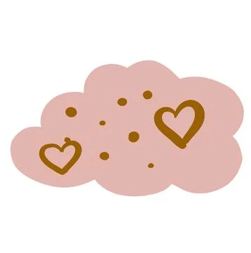 Boho cloud isolated on white background. Vector illustration Stock Illustration