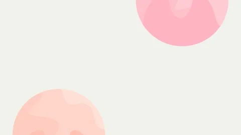 Boho Cream Pink Circles Minimal Loop Background Stock Footage 332914598