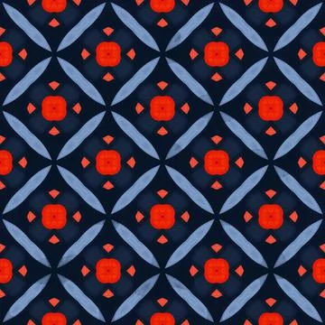 Boho Diamond Print Seamless Background Pattern Stock Illustration