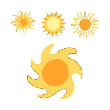 Boho doodle suns creating warmth and energy illustration Stock Illustration