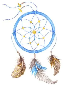 Boho Dreamcatcher Isolated on White Background Stock Illustration