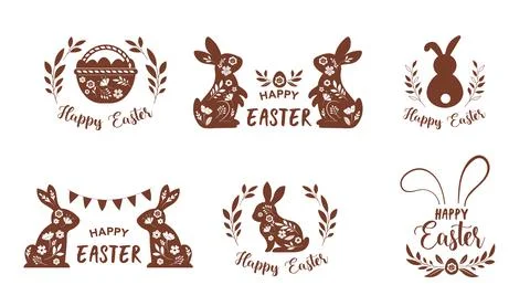 Boho Easter concept design collection - story template and banner set with Stock Illustration