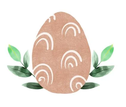 Boho Easter spring eggs with blossom, greeting cards with eggs and flowers in Stock Illustration