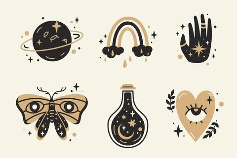 Boho elements collection イラスト素材