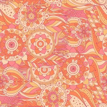 Boho ethnic seamless pattern Stock Illustration