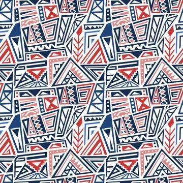 Boho fashion style pattern vector - ethnic fashion fabric design. Seamless ba Stock Illustration