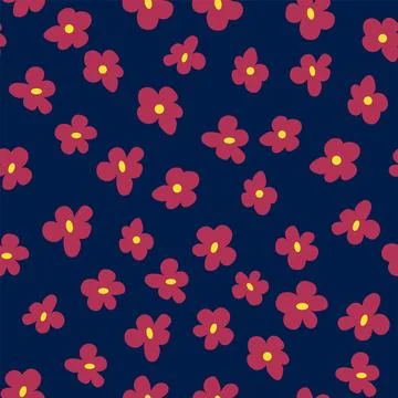 Boho Floral vintage seamless pattern. Hippie flower power retro textile print 스톡 일러스트