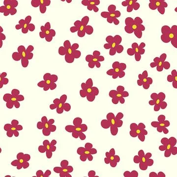 Boho Floral vintage seamless pattern. Hippie flower power retro textile print Stock Illustration