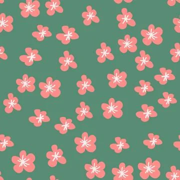 Boho Floral vintage seamless pattern. Hippie flower power retro textile print Stock Illustration