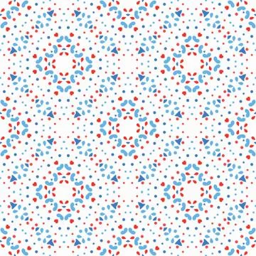 Boho Flower Pattern Blue Background Stock Illustration