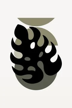 Boho flower Wall Decor Printable Poster. Flower Wall Art Home Decoration Post Stock Illustration