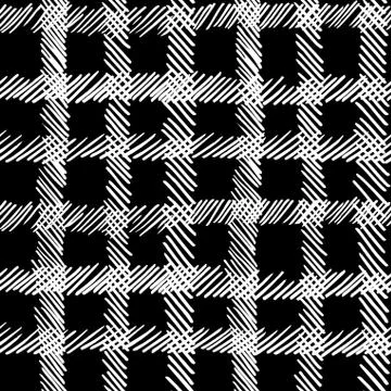 Boho geometric black and white seamless pattern Stock Illustration