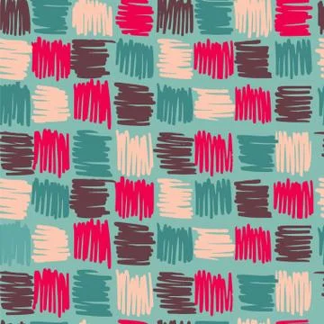 Boho geometry shape square pattern background Stock Illustration