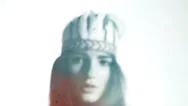 Boho Girl Dancing In Front Of Double Exposure Holi Powder Stock Footage