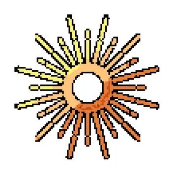 Boho gradient sun vector icon radiating celestial light Stock Illustration