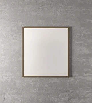 Boho gray empty wall with one picture frame background. Light modern japanese 스톡 일러스트