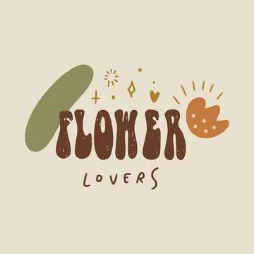 Boho groovy hippie vintage style inspirational lettering text quote イラスト素材