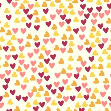 Boho hearts vintage seamless pattern. Hippie power retro textile print, clock 스톡 일러스트