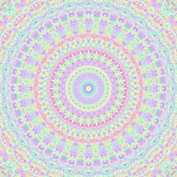 Boho Hippie Rainbow Mandala Stock Illustration